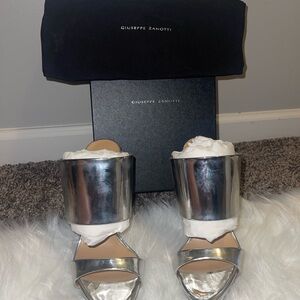 Giuseppe Zanotti Silver Metallic Heels